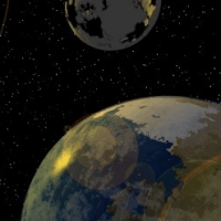 Kolonialwelt Timi mit Mond